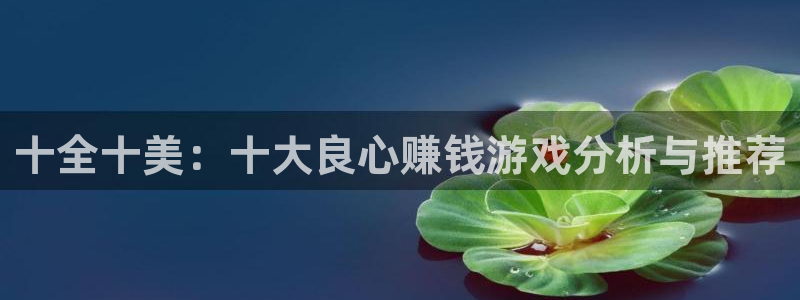 杏鑫：十全十美：十大良心赚钱游戏分析与推荐