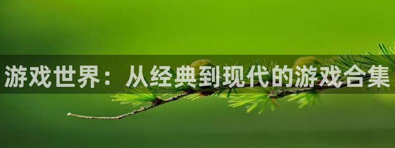 杏鑫注册登录代理：游戏世界：从经典到现代的游戏合集